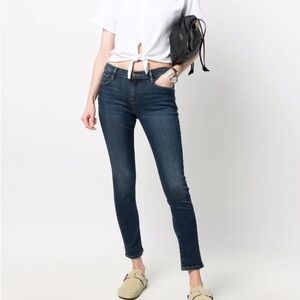 FRAME Le Garcon cropped jeans dark wash indigo size 25